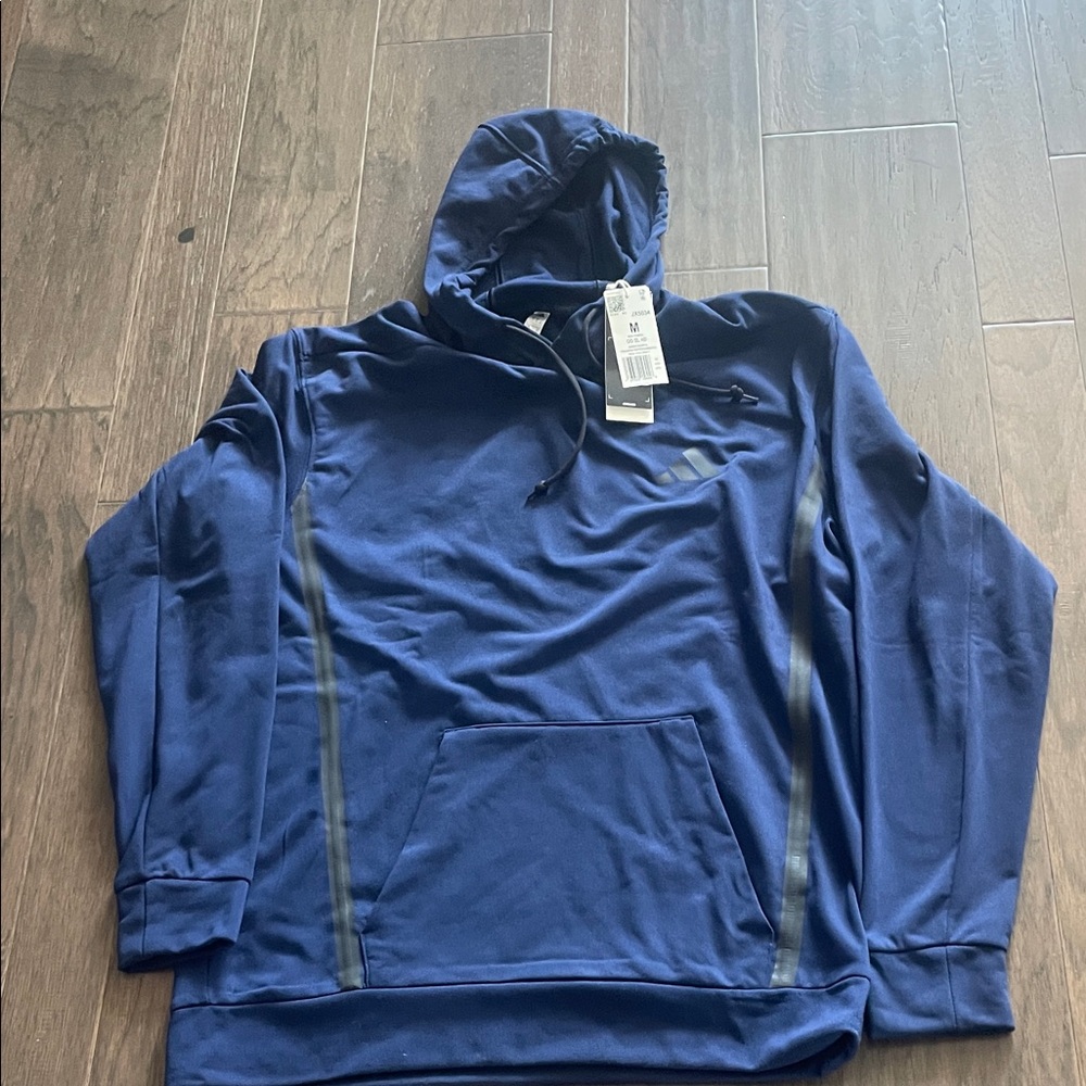 Adidas Blue Hoodie with Front Pocket